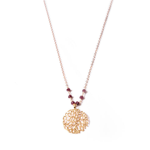Pink Crystal Globe Necklace