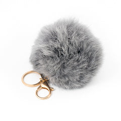 Grey Fur Bag Charm from sixforgold