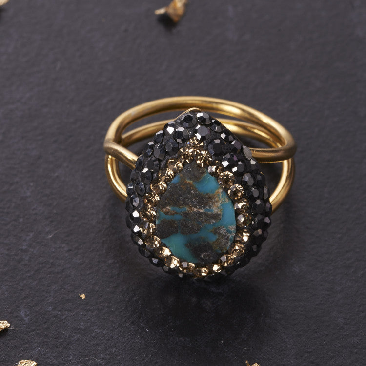 Native Gem Persian Turquoise Ilume Ring from sixforgold