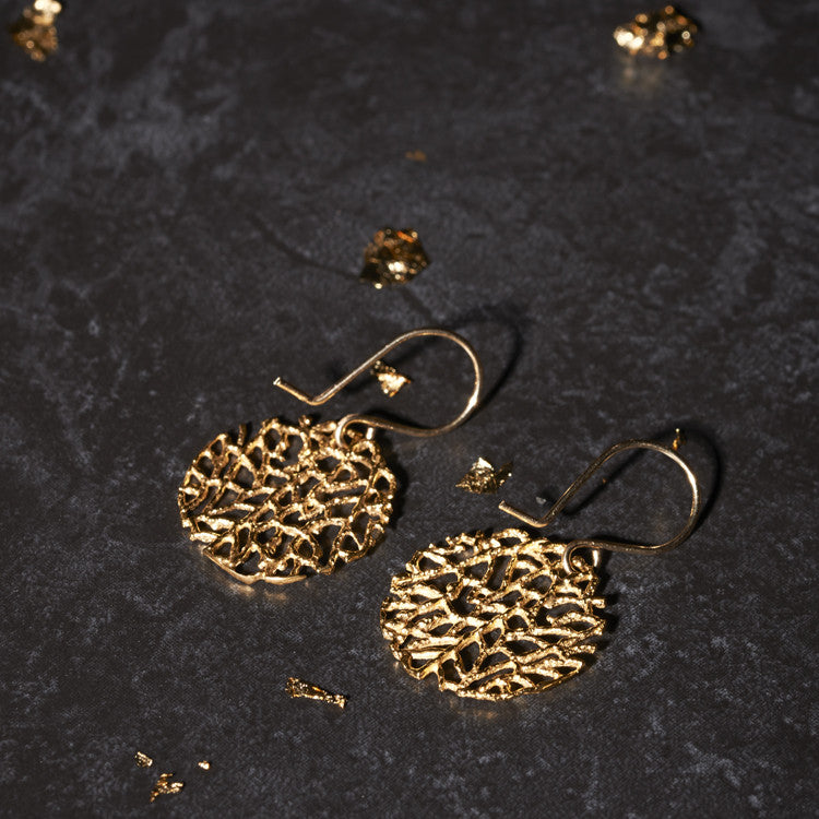 Gold Coral Earrings Catherine Weitzman 
