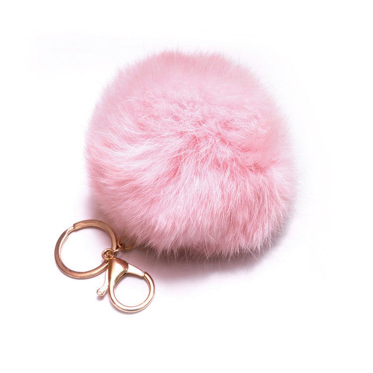 Pink Fur Bag Charm