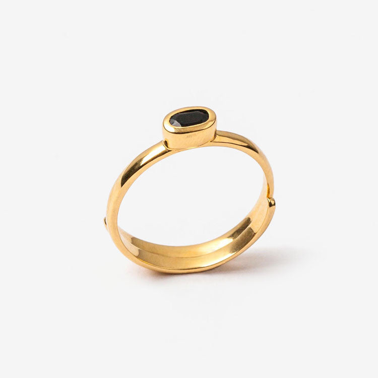 Black Onyx Sherbet Pip Ring SVP Jewellery 