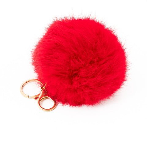 Pink Fur Bag Charm