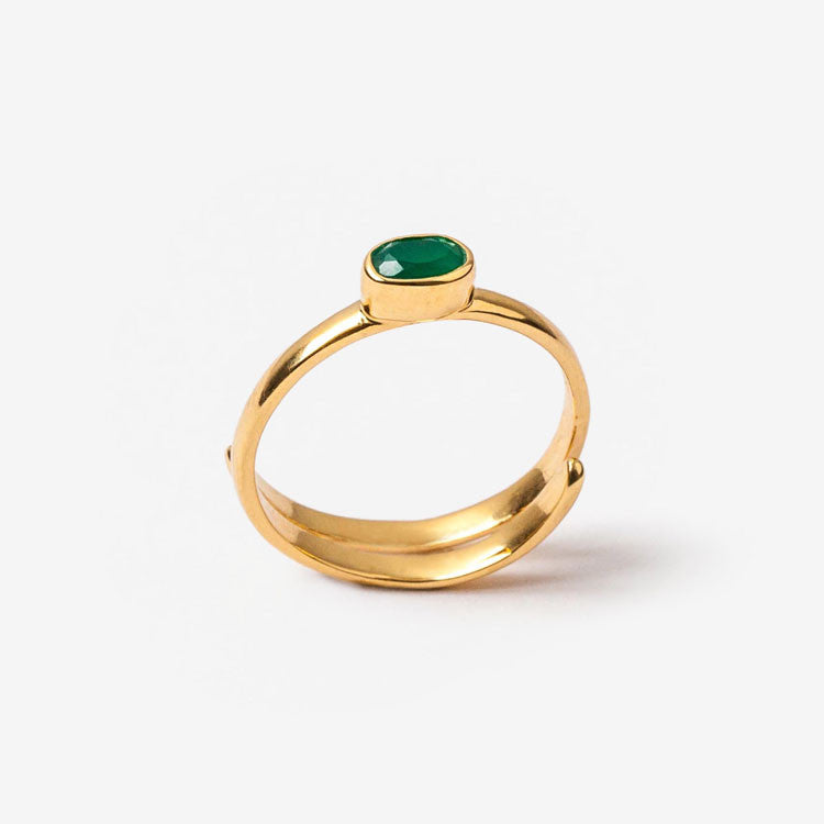 Green Onyx Sherbet Pip Ring SVP Jewellery 
