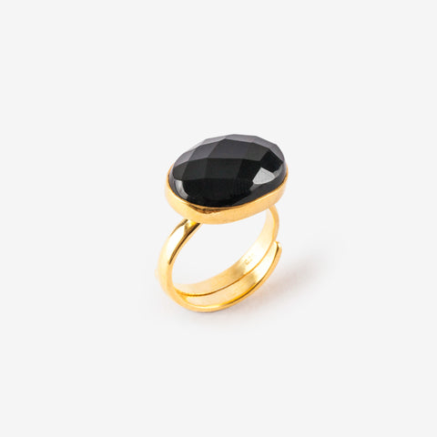 Black Onyx Sherbet Pip Ring