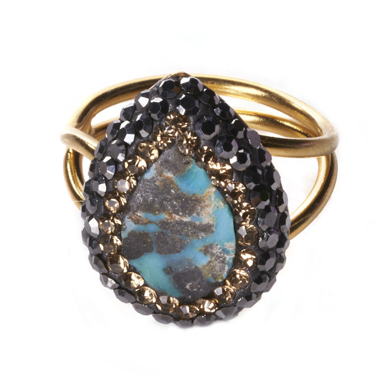 Native Gem Turquoise Ilume Ring sixforgold Boutique