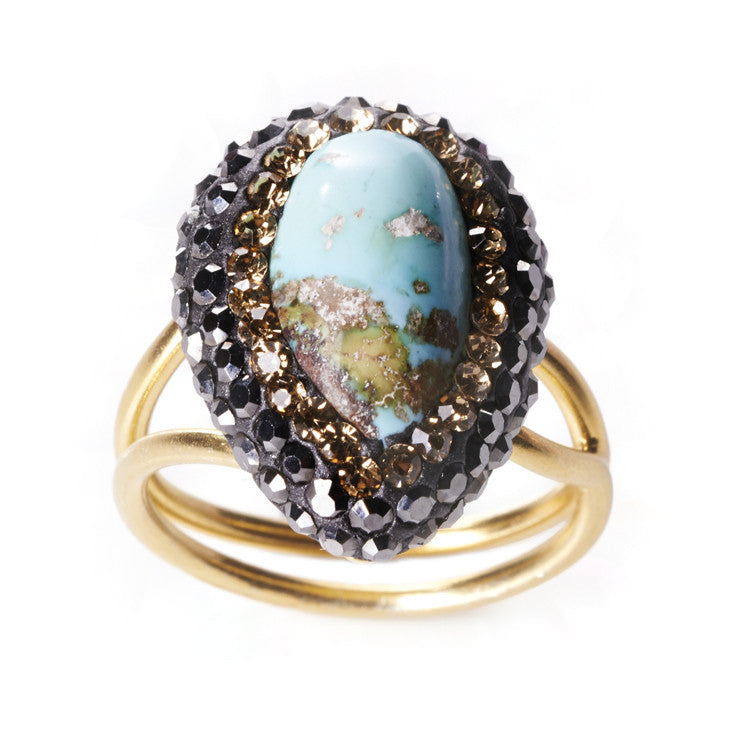 Native Gem Turquoise Ilume Ring sixforgold Boutique