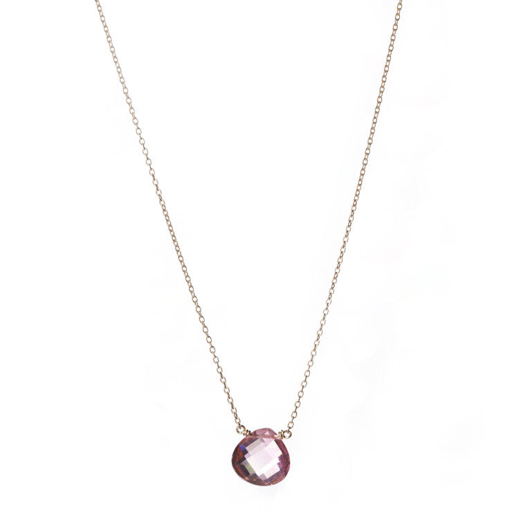 Catherine Weitzman Pink Topaz Necklace from sixforgold