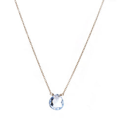 Catherine Weitzman Swiss Blue Topaz Necklace from sixforgold
