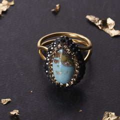 Native Gem Turquoise Tiny Ilume Ring from sixforgold