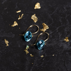 Catherine Swiss Blue Topaz Earrings from sixforgold