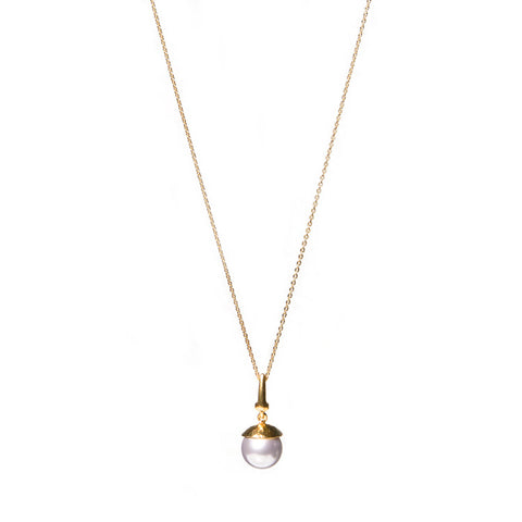 Peach Hammered Sundial Necklace