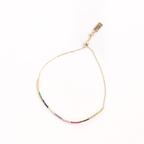 Neon Pink Gold Cuff Bracelet