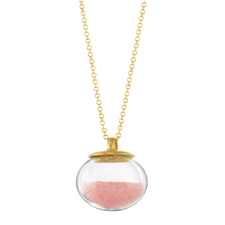 Pink Globe Necklace Catherine Weitzman