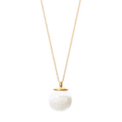 White Crystal Globe Necklace Catherine Weitzman 