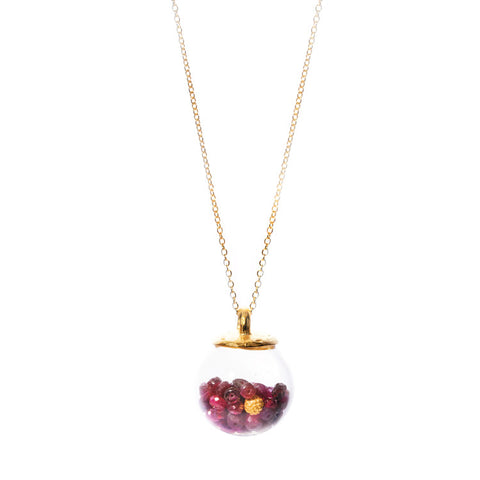 Pink Topaz Coral Necklace