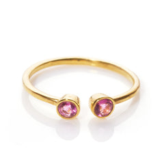 Pink Sapphire Arc Ring Leah Alexandra 